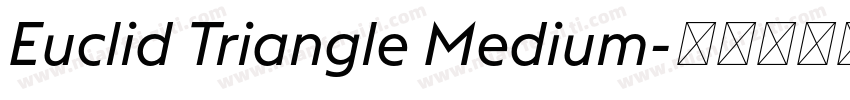 Euclid Triangle Medium字体转换